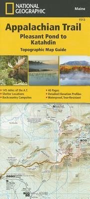 Cover National Geographic Adventure Travel Map Pleasant Pond to Katahdin
