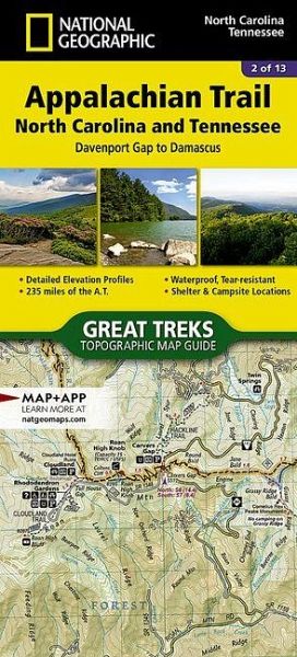 National Geographic Adventure Travel Map Davenport Gap to Damascus