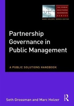 Partnership Governance in Public Management - Grossman, Seth A; Holzer, Marc