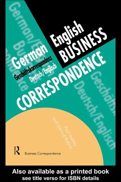 German/English Business Correspondence (eBook, PDF) - Hartley, Paul; Robins, Gertrud