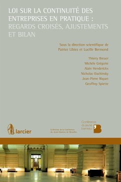 Loi sur la continuité des entreprises en pratique : regards croisés, ajustements et bilan (eBook, ePUB) - Breuer, Thierry; Grégoire, Michèle; Henderickx, Alain; Ouchinsky, Nicholas; Riquet, Jean-Pierre; Spiette, Geoffroy