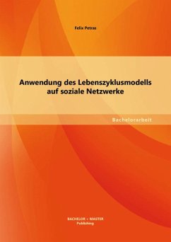 Cover Anwendung des Lebenszyklusmodells auf soziale Netzwerke (eBook, PDF)