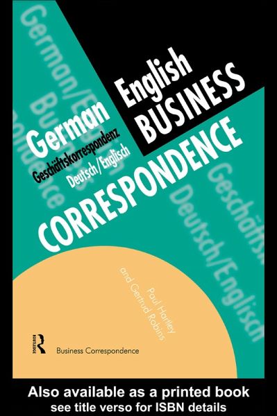German/English Business Correspondence (eBook, ePUB) German/English Business Correspondence (eBook, ePUB)
