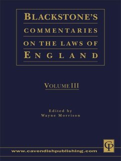 Blackstone's Commentaries on the Laws of England Volumes I-IV (eBook, ePUB) - Morrison, Wayne
