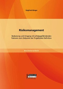 Risikomanagement: Bedeutung und Umgang mit erfolgsgefährdenden Faktoren zum Zeitpunkt der Projektziele-Definition (eBook, PDF) - Idinger, Siegfried