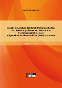 Cover Statistische Analyse des Rehabilitationsverhaltens von Karzinompatienten am Beispiel von Versicherungsnehmern der Allgemeinen Ortskrankenkasse (AOK) Mettmann (eBook, PDF)