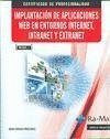 Implantación de aplicaciones web en entornos Internet, Intranet y Extranet - Ferrer Martínez, Juan
