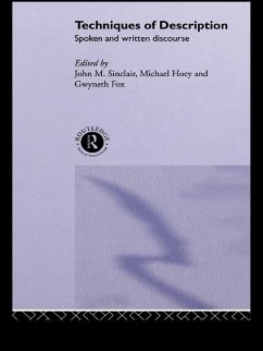 Techniques of Description (eBook, PDF) - Fox, Gwyneth; Hoey, Michael; Sinclair, John M.