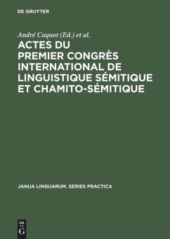 Actes du premier congrès international de linguistique sémitique et chamito-sémitique