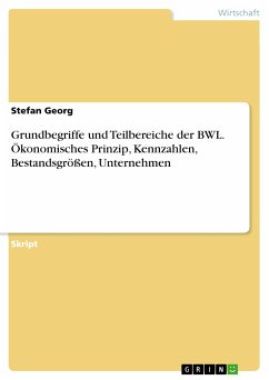 Grundbegriffe und Teilbereiche der BWL. Ökonomisches Prinzip, Kennzahlen, Bestandsgrößen, Unternehmen (eBook, PDF) - Georg, Stefan