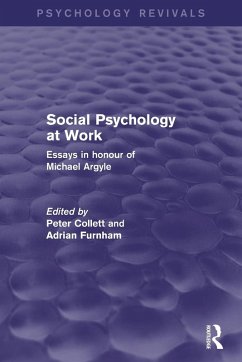 Social Psychology at Work (Psychology Revivals)