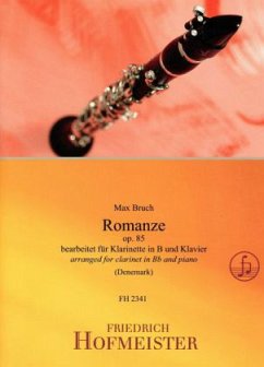 Romanze, op. 85, für Klarinette in B + Klavier - Bruch, Max