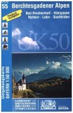 Topographische Karte Bayern Berchtesgadener Alpen