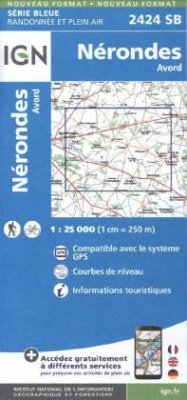 Cover IGN Karte, Serie Bleue Top 25 Nérondes Avord