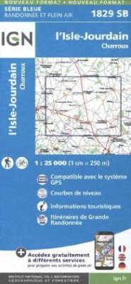 Cover IGN Karte, Serie Bleue Top 25 L'lsle Jourdain