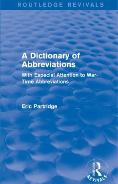A Dictionary of Abbreviations (eBook, PDF) - Partridge, Eric