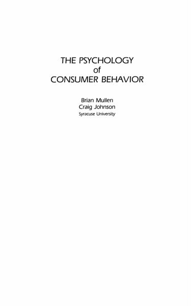 The Psychology of Consumer Behavior (eBook, PDF) The Psychology of Consumer Behavior (eBook, PDF)
