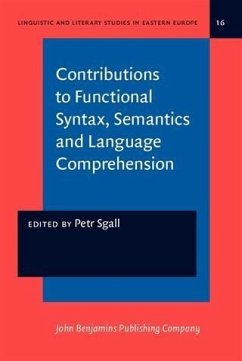 Cover Contributions to Functional Syntax, Semantics and Language Comprehension (eBook, PDF)