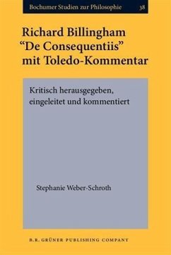 Richard Billingham &quote;De Consequentiis&quote; mit Toledo-Kommentar (eBook, PDF) - Weber-Schroth, Stephanie