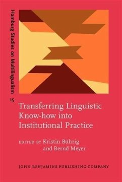 Cover Transferring Linguistic Know-how into Institutional Practice (eBook, PDF)