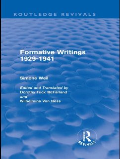 Formative Writings (Routledge Revivals) (eBook, ePUB) - Weil, Simone