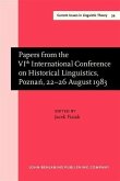 Papers from the VIth International Conference on Historical Linguistics, Poznań, 22-26 August 1983 (eBook, PDF)