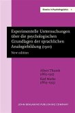 Experimentelle Untersuchungen uber die psychologischen Grundlagen der sprachlichen Analogiebildung (1901) (eBook, PDF)