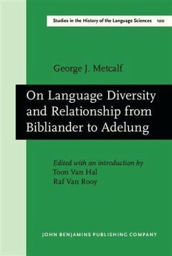 On Language Diversity and Relationship from Bibliander to Adelung (eBook, PDF) - Metcalf, George J.