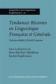 Tendances Récentes en Linguistique Française et Générale (eBook, PDF) Tendances Récentes en Linguistique Française et Générale (eBook, PDF)