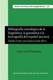 Bibliografia cronologica de la linguistica, la gramatica y la lexicografia del espanol (BICRES III) (eBook, PDF)