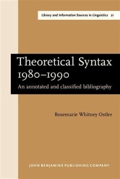 Cover Theoretical Syntax 1980-1990 (eBook, PDF)