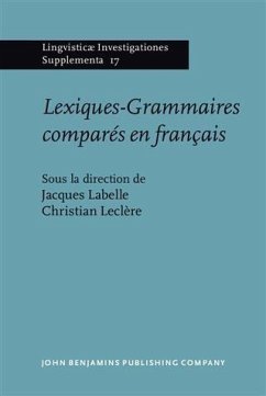 Cover Lexiques-Grammaires comparés en français (eBook, PDF)
