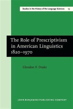 Cover Role of Prescriptivism in American Linguistics 1820-1970 (eBook, PDF)
