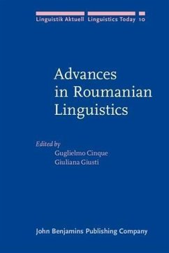 Cover Advances in Roumanian Linguistics (eBook, PDF)