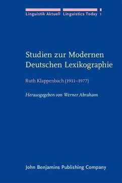 Studien zur Modernen Deutschen Lexikographie (eBook, PDF) - Klappenbach, Ruth