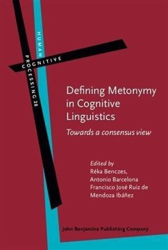 Cover Defining Metonymy in Cognitive Linguistics (eBook, PDF)