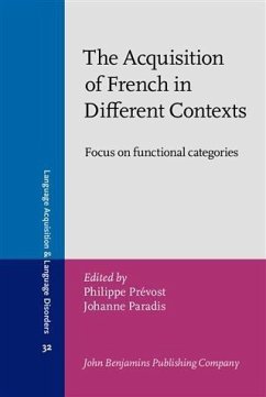 Cover Acquisition of French in Different Contexts (eBook, PDF)