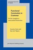 Functional Constraints in Grammar (eBook, PDF)