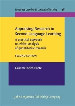 Appraising Research in Second Language Learning (eBook, PDF) - Porte, Graeme Keith