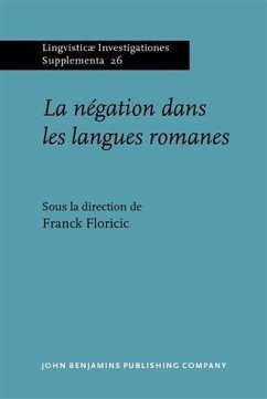 Cover La negation dans les langues romanes (eBook, PDF)