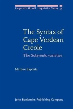 Syntax of Cape Verdean Creole (eBook, PDF) - Baptista, Marlyse