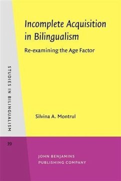 Cover Incomplete Acquisition in Bilingualism (eBook, PDF)