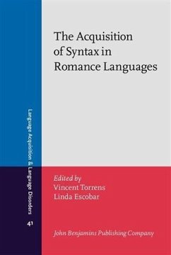Cover Acquisition of Syntax in Romance Languages (eBook, PDF)