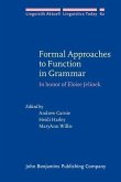 Formal Approaches to Function in Grammar (eBook, PDF)