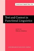 Text and Context in Functional Linguistics (eBook, PDF)