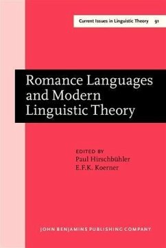 Romance Languages and Modern Linguistic Theory (eBook, PDF)