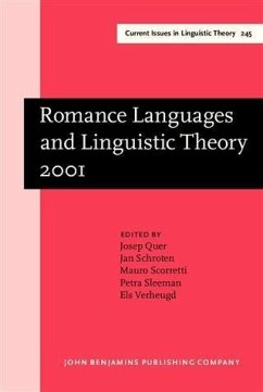 Cover Romance Languages and Linguistic Theory 2001 (eBook, PDF)