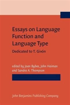 Essays on Language Function and Language Type (eBook, PDF)