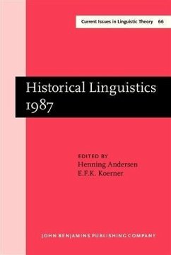 Cover Historical Linguistics 1987 (eBook, PDF)