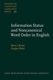 Information Status and Noncanonical Word Order in English (eBook, PDF)